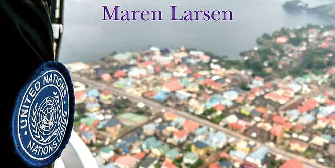 book cover excerpt - view from a helicopter onto a camp 