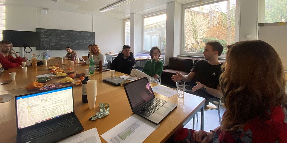 Students sitting in a seminar room