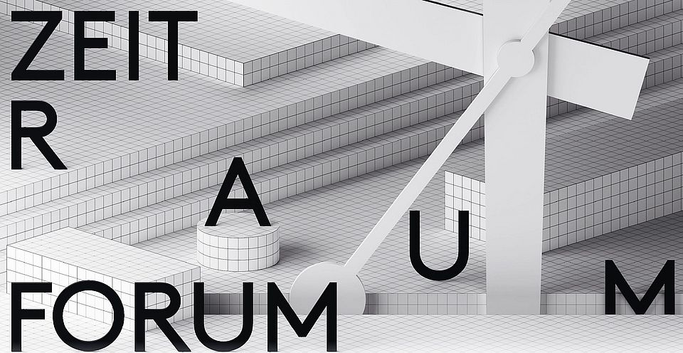 Zeit Raum Forum Poster in black and white